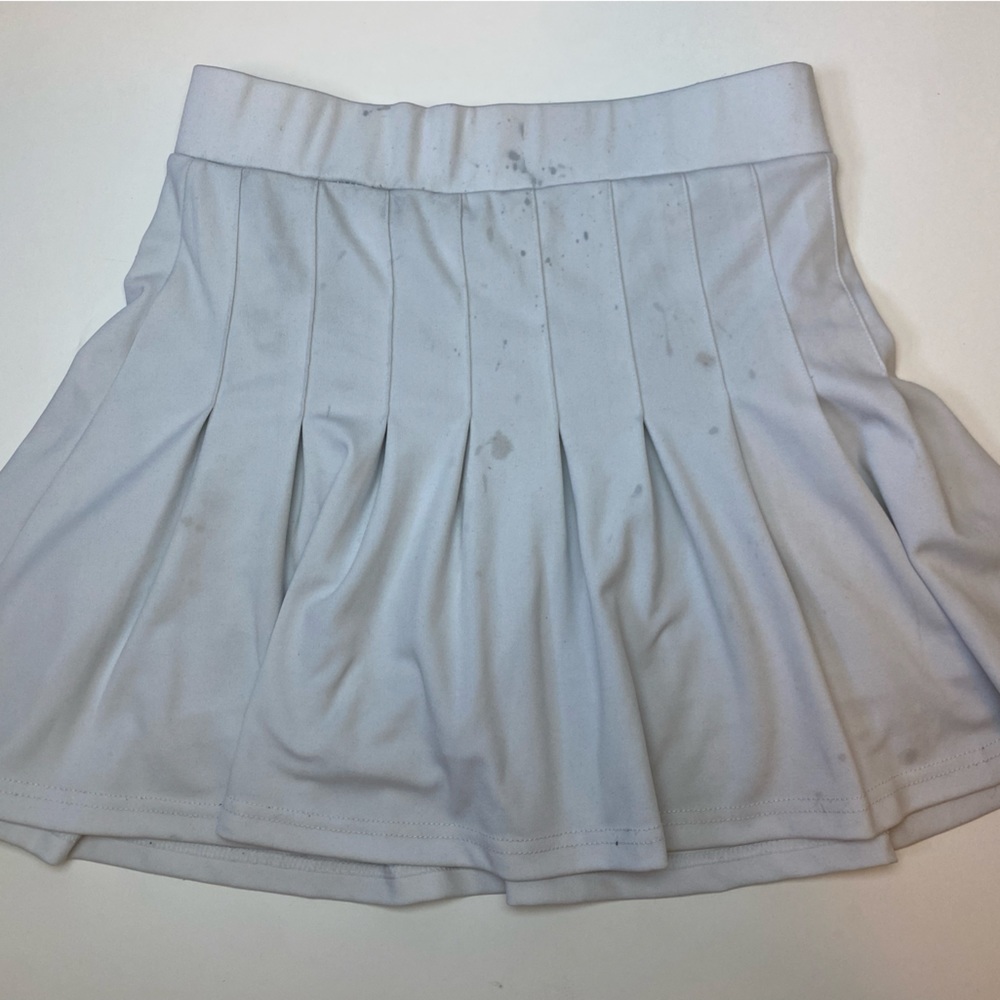 White Pleated Skort by Indero